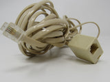 Standard Phone Cord Cable RJ-11 With Coupler 25 ft -- Used