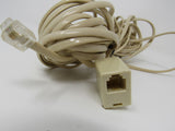 Standard Phone Cord Cable RJ-11 With Coupler 25 ft -- Used