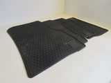 Mercedes-Benz Front & Rear Car Floor Mats Set of 4 Black Rubber -- Used