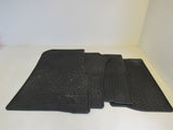 Mercedes-Benz Front & Rear Car Floor Mats Set of 4 Black Rubber -- Used