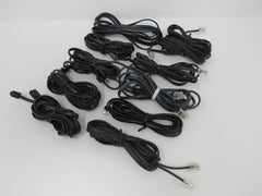 Standard Lot of 10 Phone Cords Cables RJ-11 Variety of Lengths -- Used