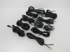 Standard Lot of 10 Phone Cords Cables RJ-11 Variety of Lengths -- Used