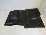 Mercedes-Benz Front & Rear Car Floor Mats Set of 4 Black Rubber -- Used