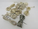 Standard Lot of 10 Phone Cords Cables RJ-11 Variety of Lengths -- Used