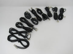 Standard Lot of 10 Phone Cords Cables RJ-11 Variety of Lengths -- Used