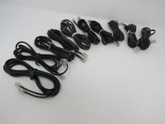 Standard Lot of 10 Phone Cords Cables RJ-11 Variety of Lengths -- Used