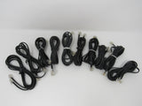 Standard Lot of 10 Phone Cords Cables RJ-11 Variety of Lengths -- Used