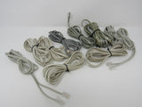 Standard Lot of 10 Phone Cords Cables RJ-11 Variety of Lengths -- Used