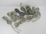 Standard Lot of 10 Phone Cords Cables RJ-11 Variety of Lengths -- Used