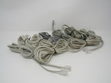 Standard Lot of 10 Phone Cords Cables RJ-11 Variety of Lengths -- Used