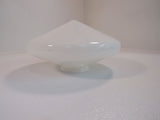 Classic Vintage Light Fixture Cover Shade 12in White 4in Opening Glass -- New