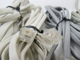Standard Lot of 10 Phone Cords Cables RJ-11 Variety of Lengths -- Used