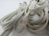 Standard Lot of 10 Phone Cords Cables RJ-11 Variety of Lengths -- Used