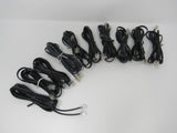 Standard Lot of 10 Phone Cords Cables RJ-11 Variety of Lengths -- Used