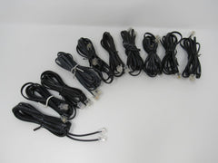 Standard Lot of 10 Phone Cords Cables RJ-11 Variety of Lengths -- Used
