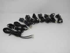 Standard Lot of 10 Phone Cords Cables RJ-11 Variety of Lengths -- Used