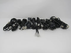 Standard Lot of 10 Phone Cords Cables RJ-11 Variety of Lengths -- Used