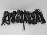 Standard Lot of 10 Phone Cords Cables RJ-11 Variety of Lengths -- Used