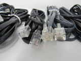 Standard Lot of 10 Phone Cords Cables RJ-11 Variety of Lengths -- Used