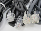 Standard Lot of 10 Phone Cords Cables RJ-11 Variety of Lengths -- Used