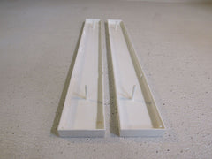 Lithonia Pair Of Light Fixture End Plates White SC4WH Vintage -- Used