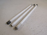 Commercial Threaded Pendant Light Rods 16-in Lot of 3 White/Silver -- Used