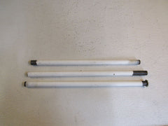 Commercial Threaded Pendant Light Rods 16-in Lot of 3 White/Silver -- Used