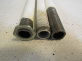 Commercial Threaded Pendant Light Rods 16-in Lot of 3 White/Silver -- Used