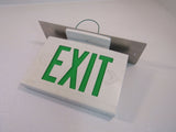 Hubbell Lighted Exit Sign Single Side 13in x 9in 120 VAC 277 VAC LED LXUGW -- Used