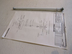 Exide Electronics Pendant Ceiling Mount Exit Sign 15-in P15-W Metal -- New