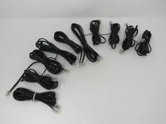 Standard Lot of 10 Phone Cords Cables RJ-11 Variety of Lengths -- New