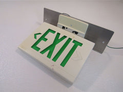 Hubbell Lighted Exit Sign 13in x 9in Single Side 120 VAC 277 VAC LED LXUGW -- Used