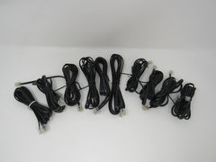 Standard Lot of 10 Phone Cords Cables RJ-11 Variety of Lengths -- New