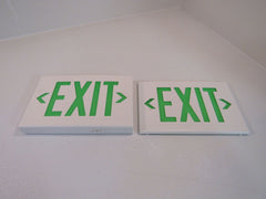 Hubbell 13in x 9in Lighted Exit Sign Single Side 120 VAC 277 VAC LXUGW -- Used