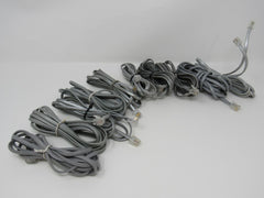 Standard Lot of 10 Phone Cords Cables RJ-11 Variety of Lengths -- New