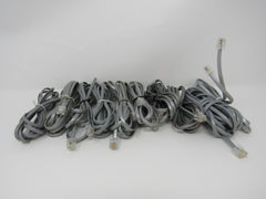 Standard Lot of 10 Phone Cords Cables RJ-11 Variety of Lengths -- New