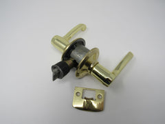 Standard Lever Handle Passage Door Knob Polished Brass -- Used