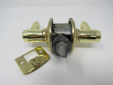 Standard Lever Handle Passage Door Knob Polished Brass -- Used