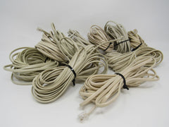 Standard Lot of 10 Phone Cords Cables RJ-11 Variety of Lengths -- Used