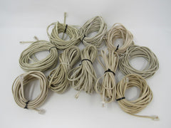 Standard Lot of 10 Phone Cords Cables RJ-11 Variety of Lengths -- Used