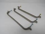 Designer Cabinet Door Drawer Handles Pulls Lot of 3 Satin Nickel -- Used