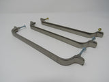 Designer Cabinet Door Drawer Handles Pulls Lot of 3 Satin Nickel -- Used