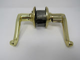 Standard Lever Handle Keyed Entrance Lock Polished Brass -- Used