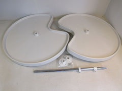 Heavy Duty Kitchen Cabinet Tray Set Lazy Susan 28 Inch Diameter 2 Inch Height -- Used