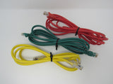 Standard Lot of 3 Ethernet Patch Cables RJ-45 Variety of Lengths Cat5e -- New