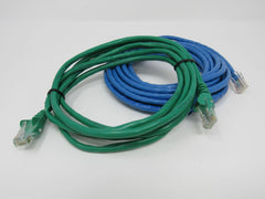 Standard Lot of 2 Ethernet Patch Cables RJ-45 Variety of Lengths Cat5e -- New