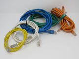 Standard Lot of 5 Ethernet Patch Cables RJ-45 Variety of Lengths Cat5e -- New