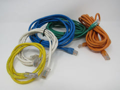 Standard Lot of 5 Ethernet Patch Cables RJ-45 Variety of Lengths Cat5e -- New