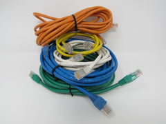 Standard Lot of 5 Ethernet Patch Cables RJ-45 Variety of Lengths Cat5e -- New