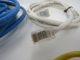 Standard Lot of 5 Ethernet Patch Cables RJ-45 Variety of Lengths Cat5e -- New